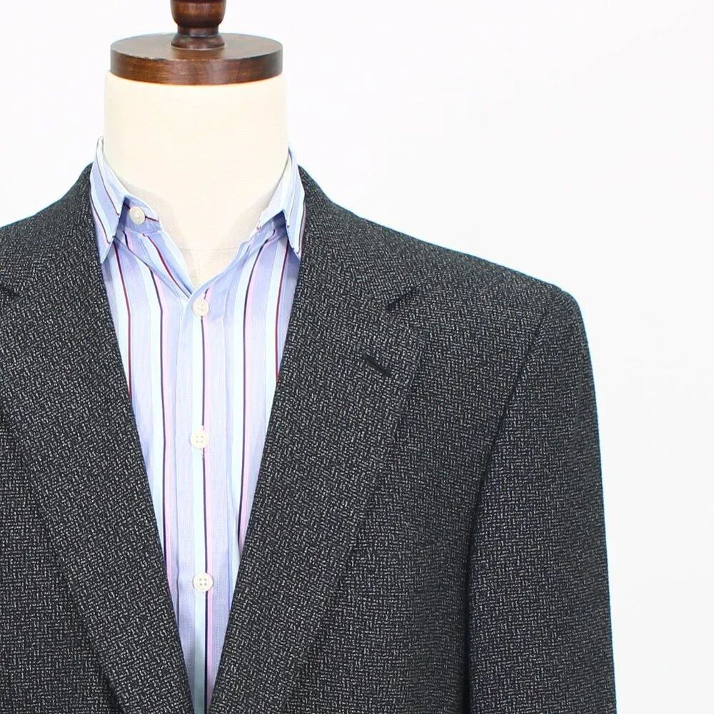 Brioni 44L Gray Solid 2-Button Sport Coat Blazer Jacket T573